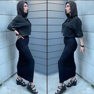 Bodycon High-Waisted Midi Skirt